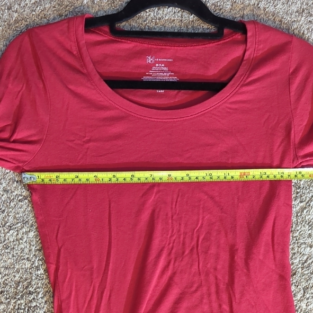 No Boundaries Red Fitted Long Sleeve Tee - Picture 5 of 7